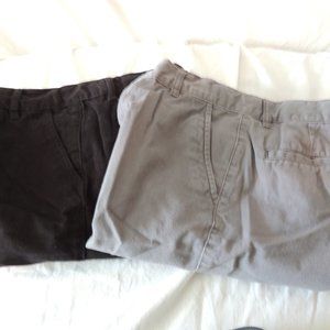 Lot of 2 Boy's Children's Place Shorts Sz 12 Gray and Black Adjustable Waist